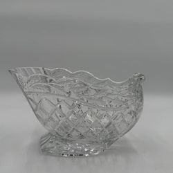 Marquis By Waterford Canterbury Crystal Sauce / Gravy Boat New Classic Holiday