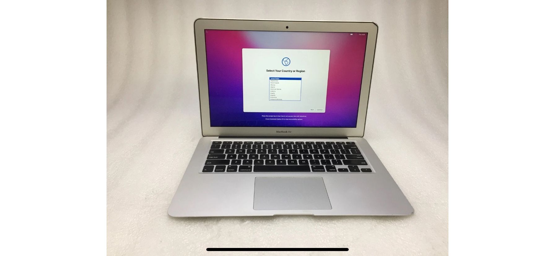 Apple MacBook Air A1466 13" 2017 Core i7-5650U 2.2GHz 8GB RAM 500GB SSD Monterey/ firm price $185
