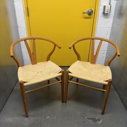 Two Wishbone Chairs