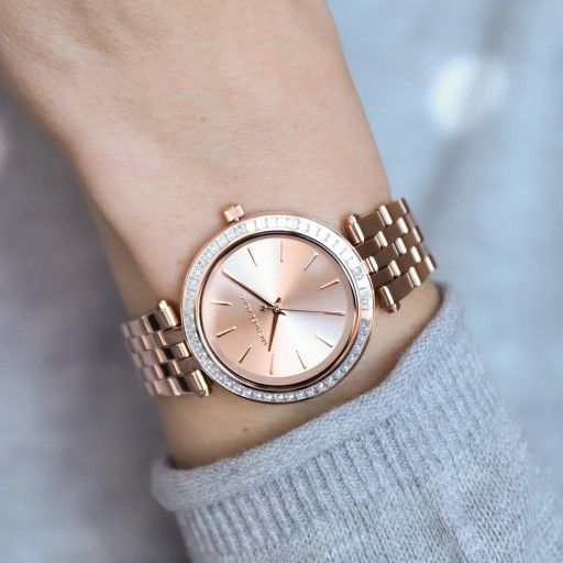 ***NEW*** Sent Michael Kors  Darci Rose Gold Tone Watch 33MM Michael Kors MK3584 Darci Gunmetal & Rose Gold 33mm Crystals  main image 3