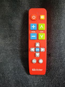 Brand New In Box Red EZ Clicker Remote For Seniors! Hard to find color! Comes With Instructions! 