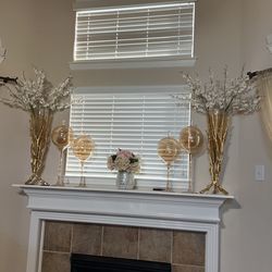 Mantle Decorations- Gold Champagne Silver Theme