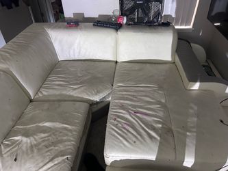 Huge leather couch Free