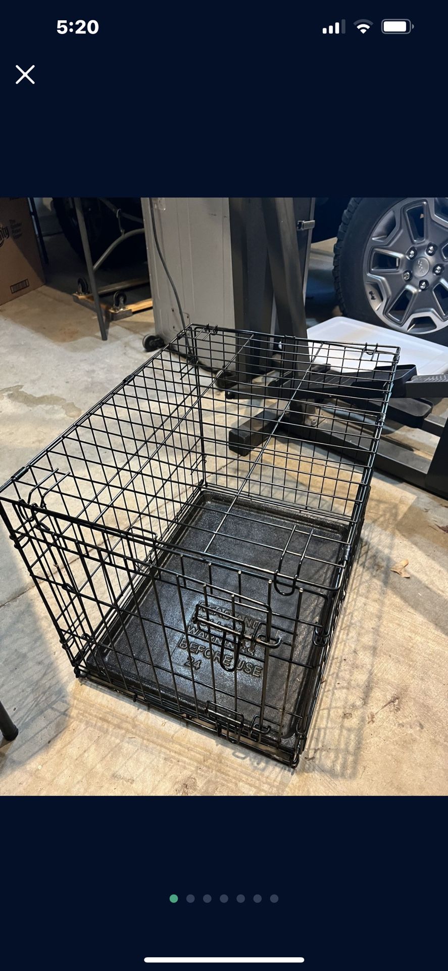 Medium Metal Folding Dog Crate 