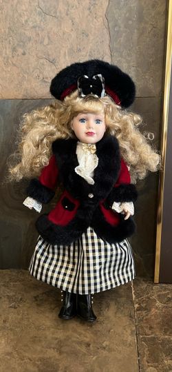 Porcelain Collector Doll with Victorian Outfit