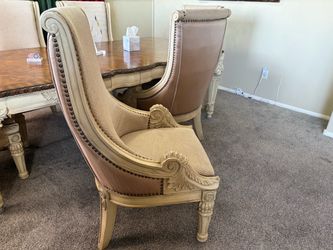 Dining table and six (6) chairs