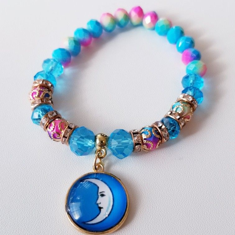 Mexican Loteria La Luna Charm Bracelet