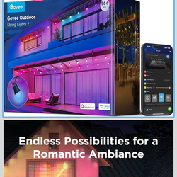 144 ft of GOVEE outdoor string lights