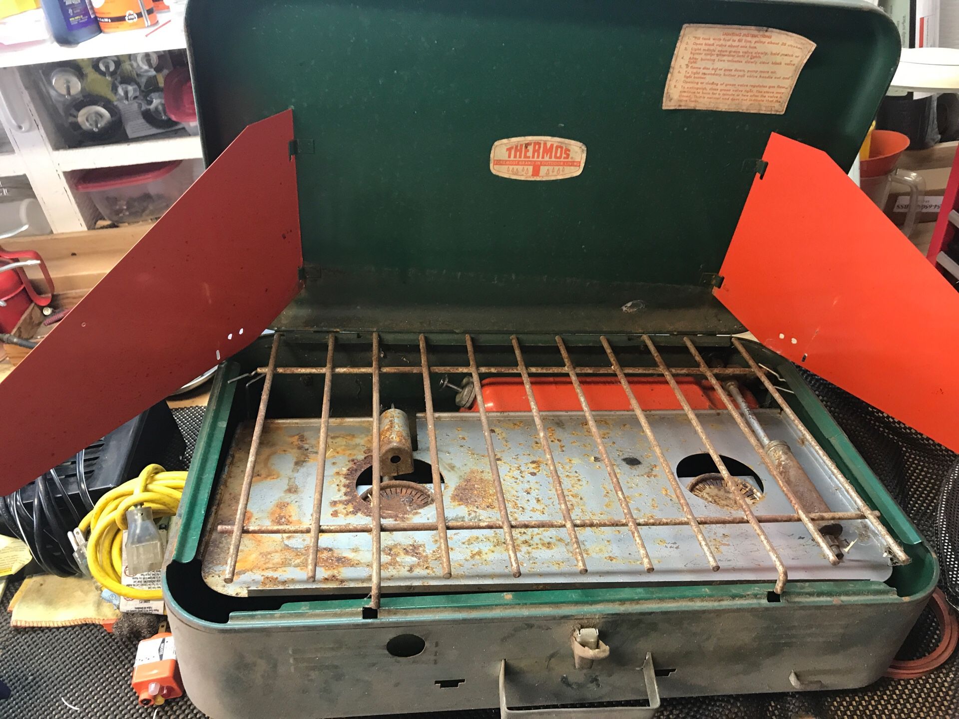 Thermos brand White gas camping stove for Sale in Long Beach, CA OfferUp