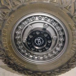 Black Rhino 18 Inch Gunmetal Rim With Terra Raider A/Tx Tires 