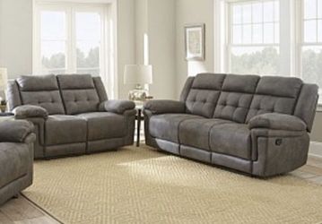 Reclining sofa and love seat
