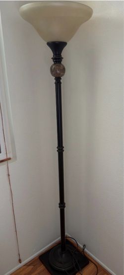 Traditional Bronze Torchiere Floor Lamp (72")