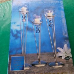 Elements Gold 3 Metal Candle Holder