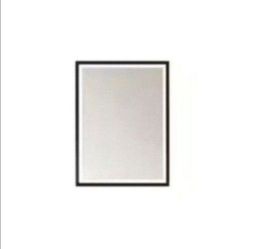 Vinnova 24-in W x 32-in H LED Lighted Black Rectangular Flat Bathroom Vanity Mirror