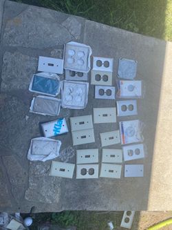 Lot of  electrical covers read