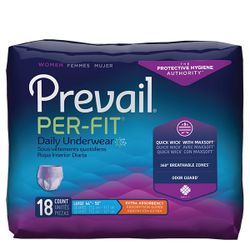 Prevail Per-Fit Daily Underwear Size Large