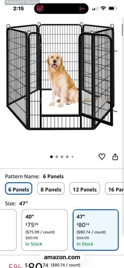 12 panels of dog pen fencing