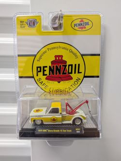 M2 Machines 1:64 1975 GMC Sierra Grande 15 Tow Truck Penzoil – Yellow