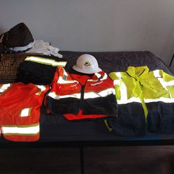 Lots of construction clothing (OSHA)