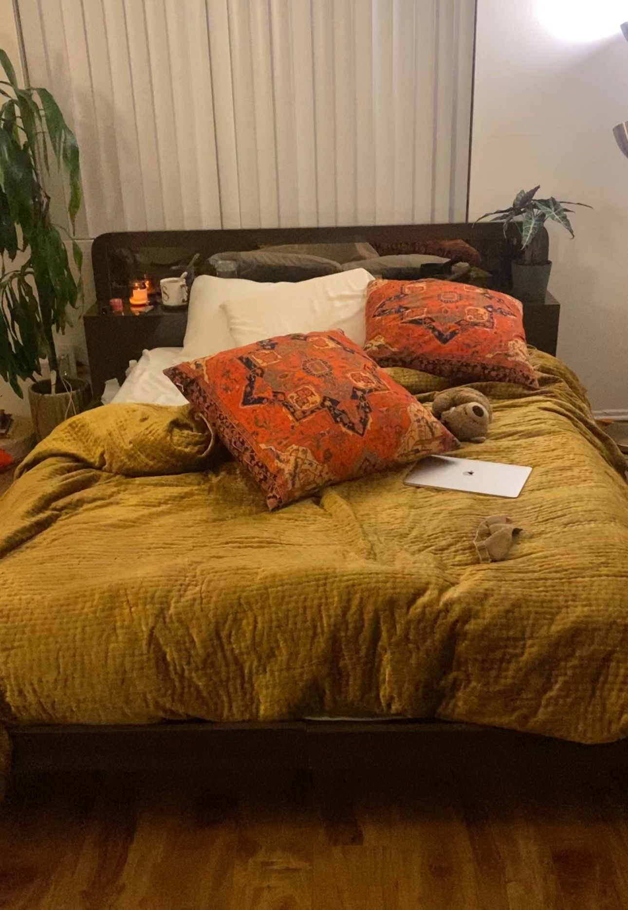 1970s  QUEEN Bed Frame/Headboard Vintage 