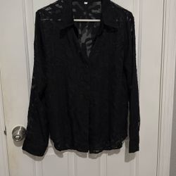 Black See Through Size large 