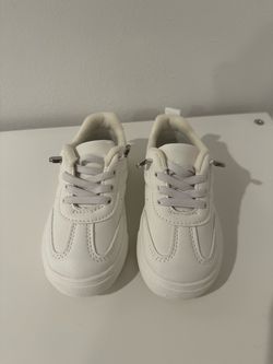 White Low-Top Kids Sneakers