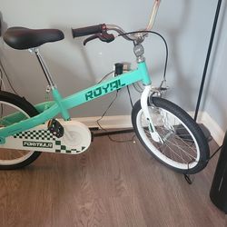 RoyalBaby "Formula" Teal 18-Inch Kids Bike With Kickstand