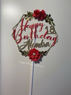 Custom birthday cake topper