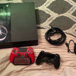 Sony PlayStation 4 PS4 CUH-1115A 500GB Console Black with TWO CUSTOM PS4 DualShock Controllers, HDMI cord, and Power Cord