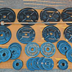 495 Lbs Olympic Weights & Bar
