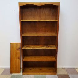 Tall Pine Bookshelf With Adjustable Shelves