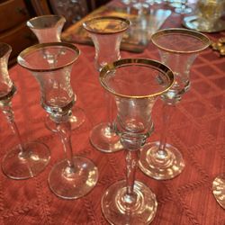 Beautiful Mikasa Crystal Candle Holder Lot