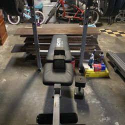 Weight Bench and Leg Extension + additional Weights 
