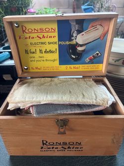 Ronson Roto-Shine Electric Shoe Polisher Set