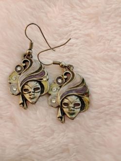 Venetian Mask Dangle Earrings