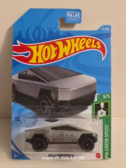 2021 Hot Wheels Tesla Cybertruck #3/5 HW Green Speed  177/250 Silver