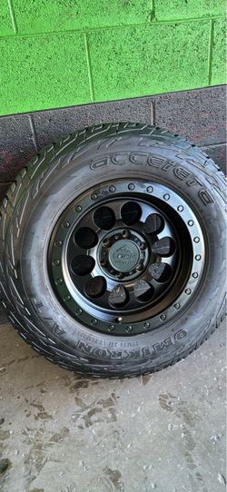 Acceler Omikron A/T Tire on new Lock Off-Road Wheel17x9 6x135 ford