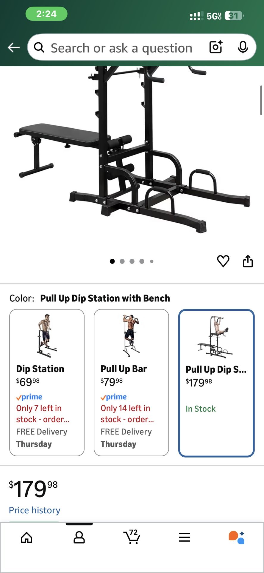 Adjustable Height Dip Bar Station, Heavy Duty Dip Station Push Up Bar for Home Gym,Multi-function Dip Station Pull Up Bar Full Body Strength Training