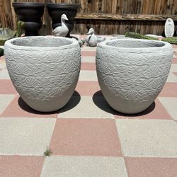 New Flower Pots Made Out Of Cement Perfect Gift 