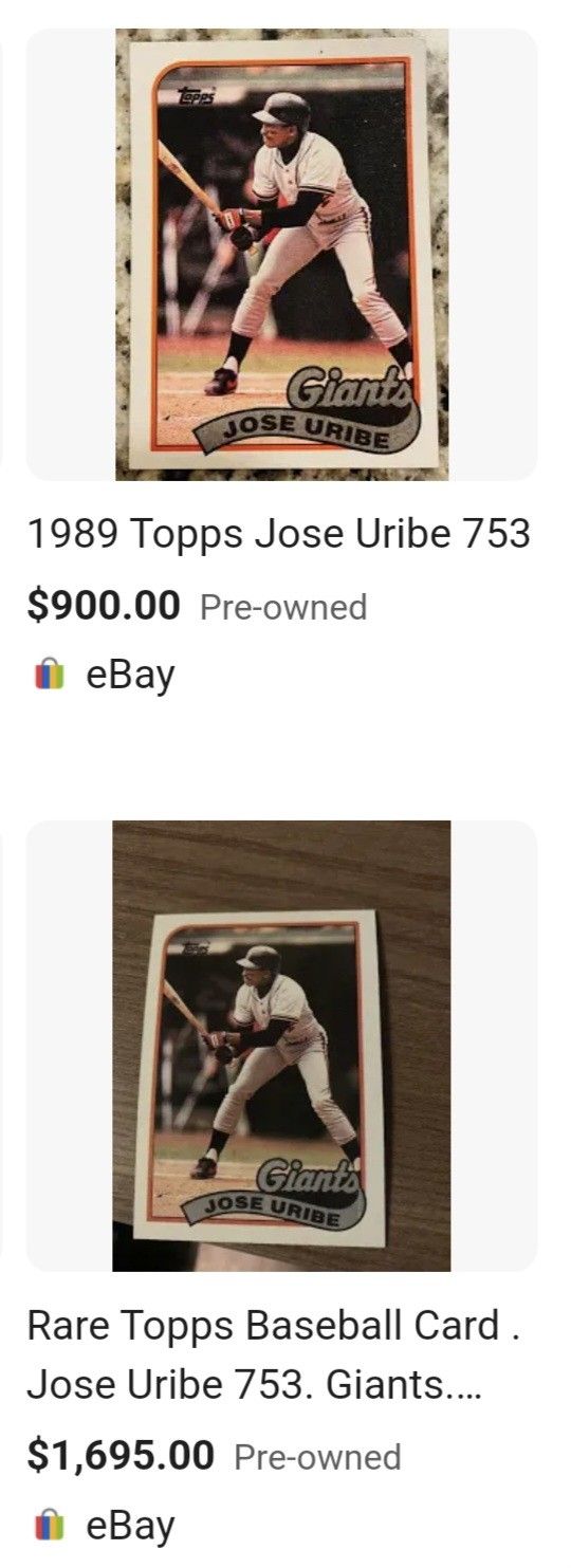 Awesome Duo Jose Uribe Cards