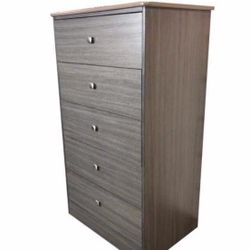 Dresser 5 Drawers Compress Wood