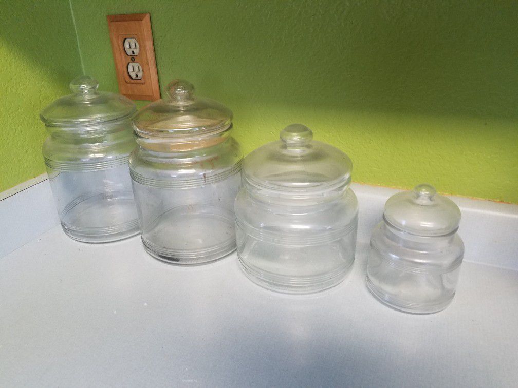 Glass kitchen Canister Set