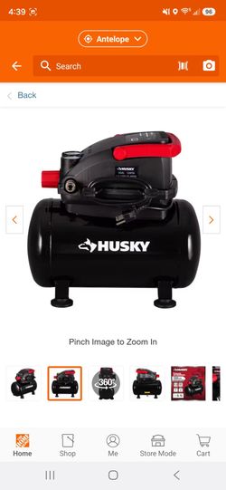 Husky 3 gallon air compressor