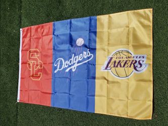 USC Dodgers Lakers Flag
