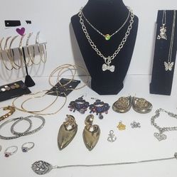 Costume Jewelry  Earrings Rings Chains Bracelets 