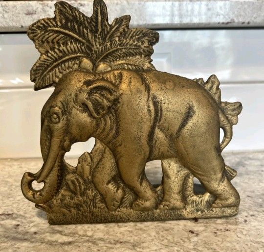 Vintage Cast Iron Elephant Door Stop