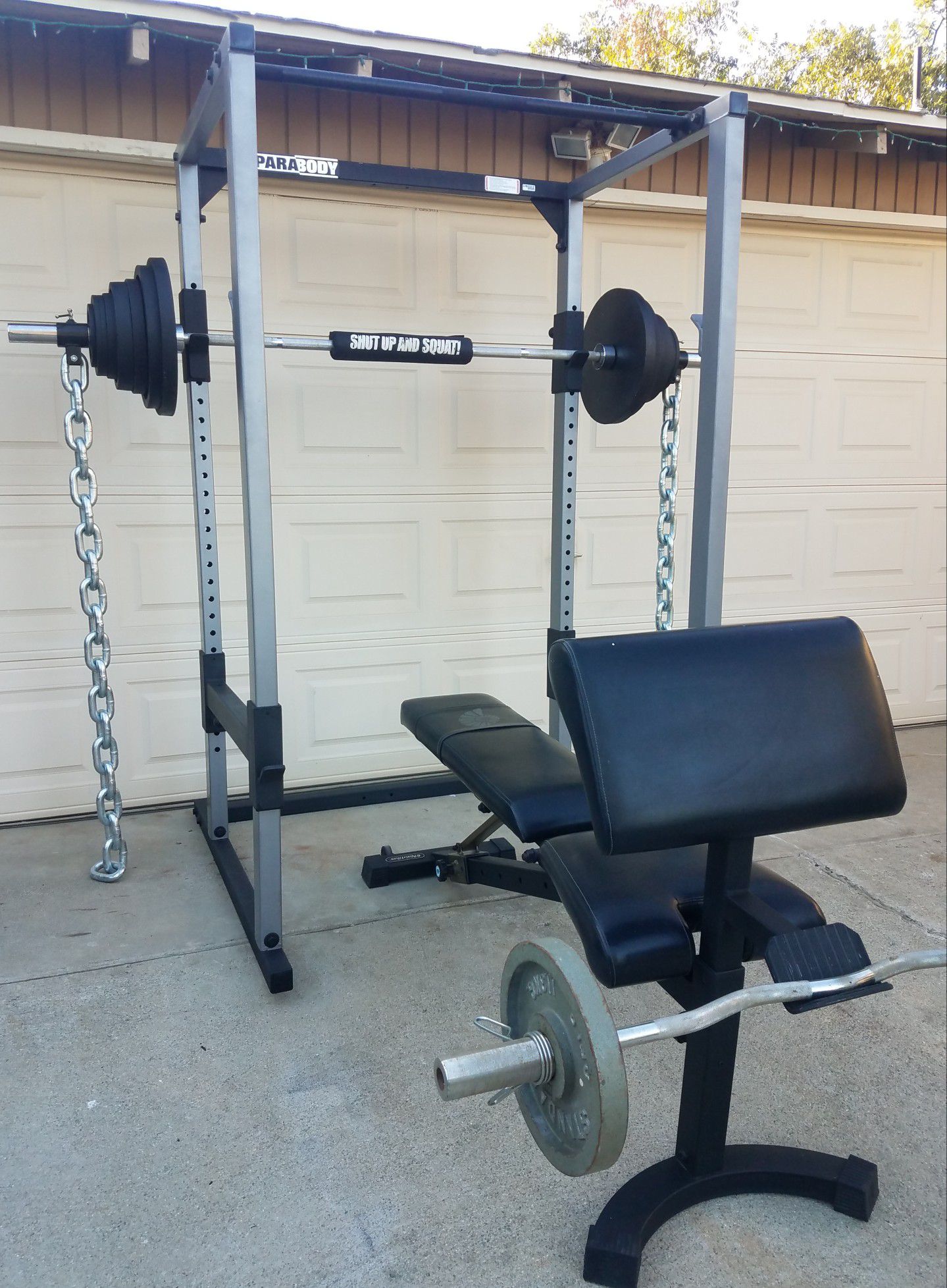 Squat rack/ weights
