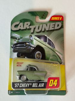 CarTuned Lowriders Series 6 '57 Chevy Bel Air Green #04 Diecast (New)