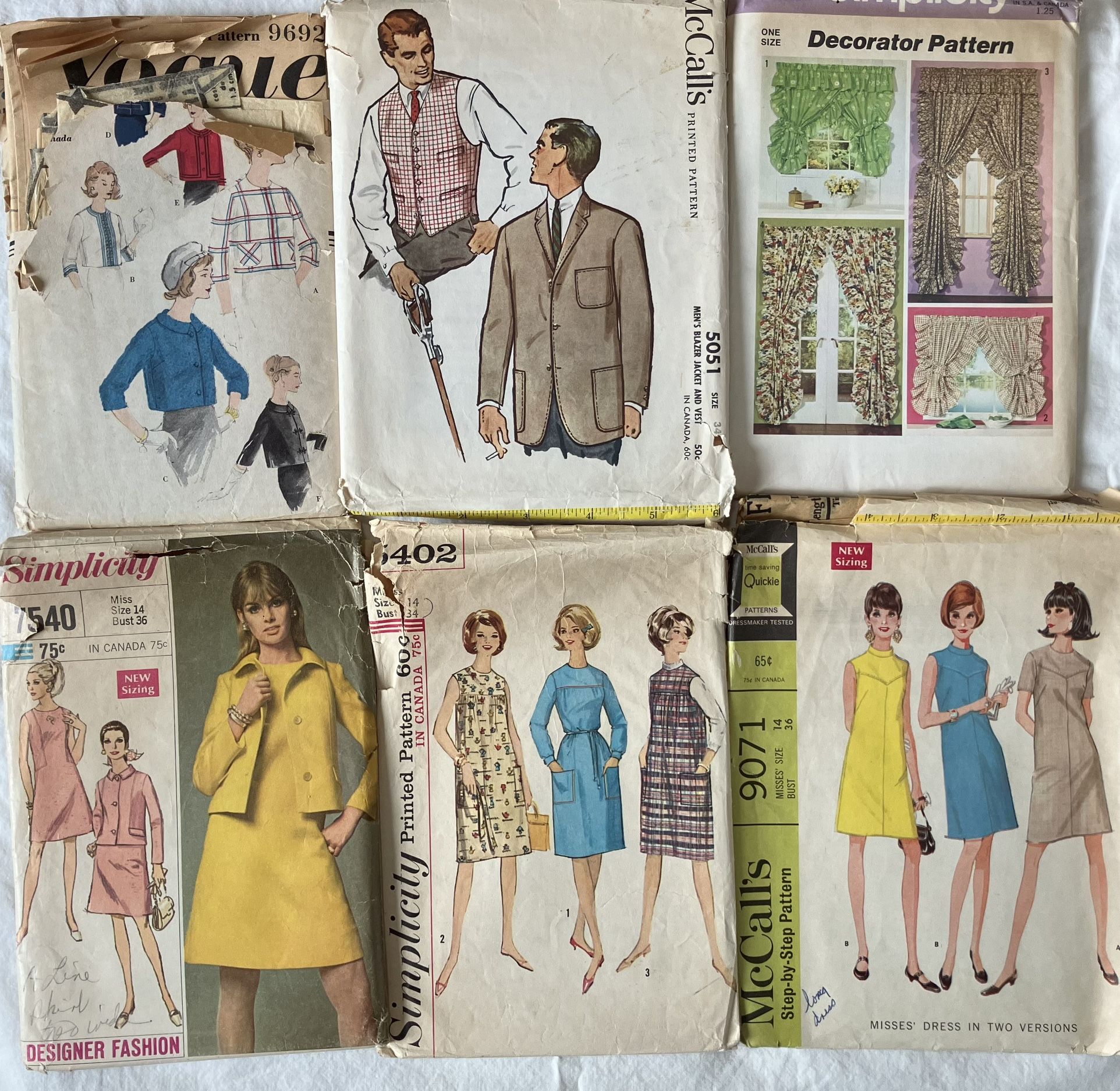 Clothing Patterns 50s-90s