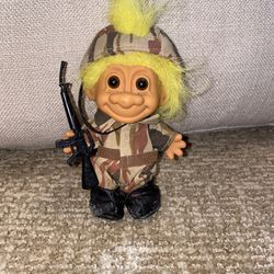Russ Vintage Troll Doll- Army 